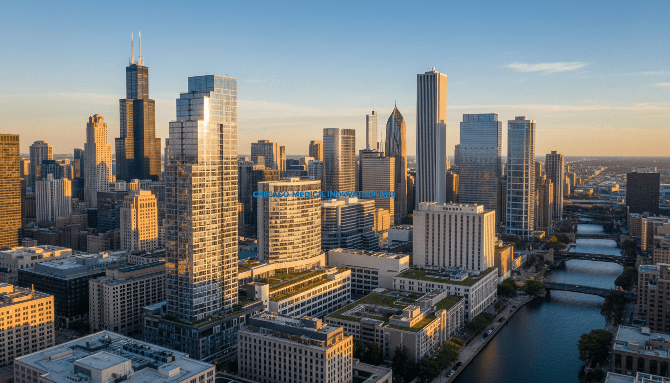 Chicago's modern healthcare district and medical institutions